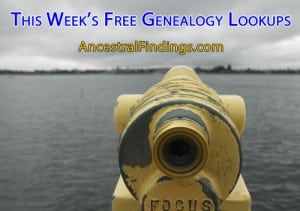 This Weeks Free Lookups